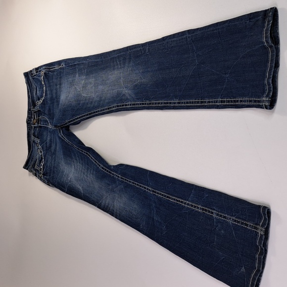 Grace in LA Bootcut Wing Bling Button Flap Back Pockets Size 27 - Picture 10 of 17